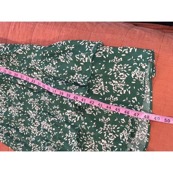 Ba&Sh Vika Green Floral Ruffle Midi Dress Size 4 Womens - Picture 8 of 10